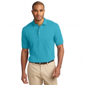 Port Authority K420 Pique Knit Polo - Turquoise