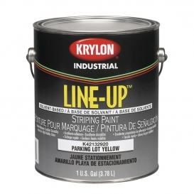 Krylon K42132920 Line-Up Bulk Solvent Based Pavement Striping Paint - 4-1 Gallon Pails - Parking Lot Yellow