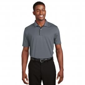 Sport-Tek K467 Dri-Mesh Polo with Tipped Collar and Piping - Steel/Black
