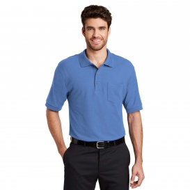 Port Authority K500P Silk Touch Polo with Pocket - Ultramarine Blue