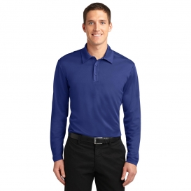 Port Authority K540LS Silk Touch Performance Long Sleeve Polo - Royal