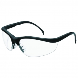 Crews KD110AF Klondike Safety Glasses - Black Frame - Clear Anti-Fog Lens