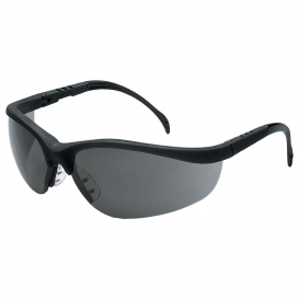 MCR Safety KD112AF Klondike KD1 Safety Glasses - Black Frame - Gray Anti-Fog Lens