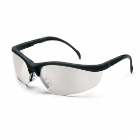 Crews KD119 Klondike Safety Glasses - Black Frame - Indoor/Outdoor Mirror Lens