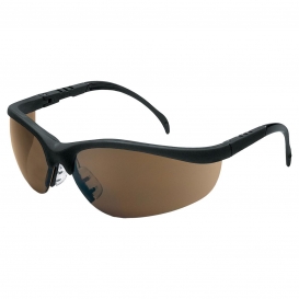 MCR Safety KD11B Klondike KD1 Safety Glasses - Black Frame - Brown Lens