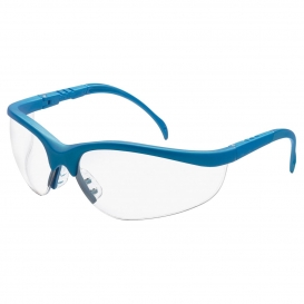 MCR Safety KD120 Klondike KD1 Safety Glasses - Blue Frame - Clear Lens
