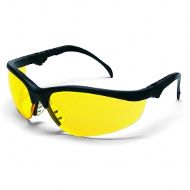 Crews KD314 Klondike Plus Safety Glasses - Black Frame - Amber Lens