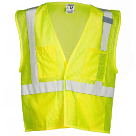 Kishigo 1083 Velcro Front 4-Pocket Safety Vest - Yellow/Lime