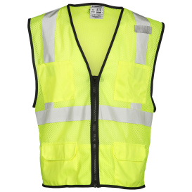 Kishigo 1191 Economy Series 6-Pocket Mesh Safety Vest - Yellow/Lime
