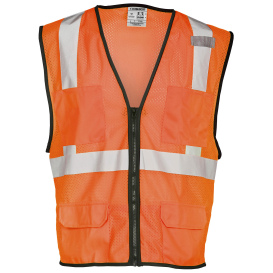 Kishigo 1192 Economy Series 6-Pocket Mesh Safety Vest - Orange