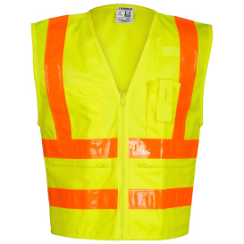 Kishigo 1197 Combined Performance 5-Pocket Safety Vest - Yellow/Lime