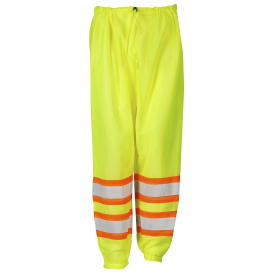 Kishigo 3117 Ultra-Cool Contrast Mesh Safety Pants - Yellow/Lime