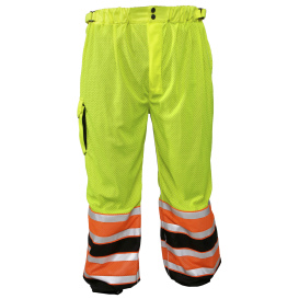 Kishigo 3173 Brilliant Series Mesh Safety Pants - Yellow/Lime