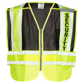 Kishigo 8055BZ 200 PSV Security Safety Vest - Lime/Black