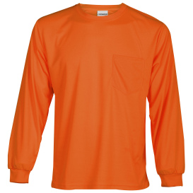 Kishigo 9123 Microfiber Long Sleeve T-Shirt - Orange