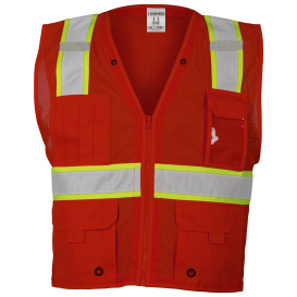 Kishigo B103 Enhanced Visibility Multi-Pocket Mesh Vest - Red