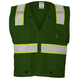 Kishigo B104 Enhanced Visibility Multi-Pocket Mesh Vest - Green