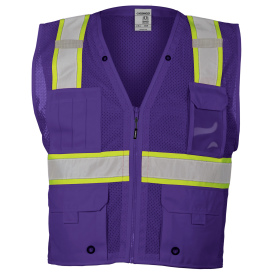 Kishigo B109 Enhanced Visibility Multi-Pocket Mesh Vest - Purple