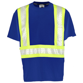 Kishigo B202 Enhanced Visibility Contrast Safety T-Shirt - Blue