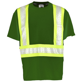 Kishigo B204 Enhanced Visibility Contrast Safety T-Shirt - Green
