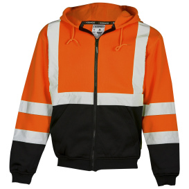 Kishigo JS103 Full Zip Hoodie Sweatshirt - Orange