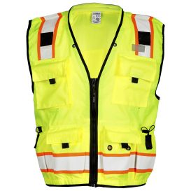 Kishigo S5000 Professional Surveyors Safety Vest - Yellow/Lime
