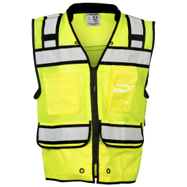 Kishigo S5004 High Performance Surveyors Safety Vest - Yellow/Lime