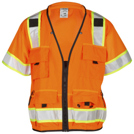Kishigo S5011 Professional Type R Class 3 Surveyor Safety Vest - Orange