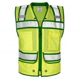 Kishigo S5044 Color Contrast High Performance Surveyors Safety Vest - Lime/Green