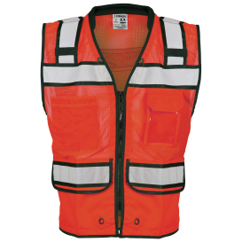 Kishigo S5704 Black Series Surveyor Safety Vest - Fluorescent Red