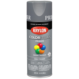 Krylon K05582007 COLORmaxx Primer - Gray Primer - 12 oz Can