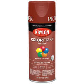 Krylon K05583007 COLORmaxx Primer - Red Oxide Primer - 12 oz Can