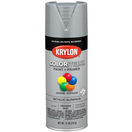 Krylon K05587007 COLORmaxx Paint + Primer -  Metallic Aluminum - 12 oz Can