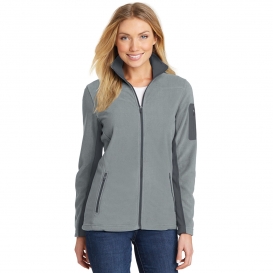 Port Authority L233 Ladies Summit Fleece Full-Zip Jacket - Frost Grey/Magnet