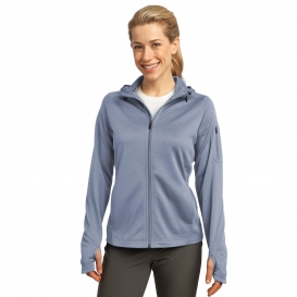 Sport-Tek L248 Ladies Tech Fleece Full-Zip Hooded Jacket - Grey Heather