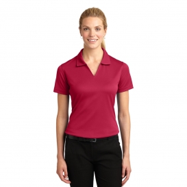 red v neck polo shirt