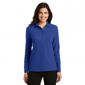 Port Authority L500LS Ladies Long Sleeve Silk Touch Polo - Royal