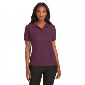 Port Authority L500 Ladies Silk Touch Polo - Maroon