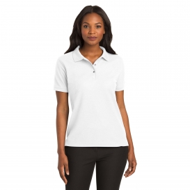 Port Authority L500 Ladies Silk Touch Polo - White | Full Source