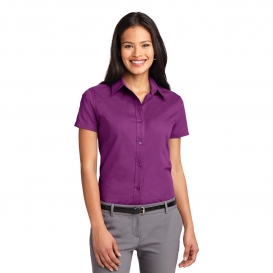 Port Authority L508 Ladies Short Sleeve Easy Care Shirt - Deep Berry