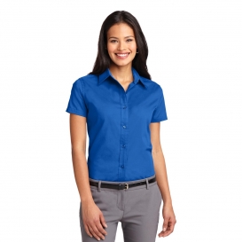 Port Authority L508 Ladies Short Sleeve Easy Care Shirt - Strong Blue