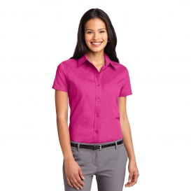Port Authority L508 Ladies Short Sleeve Easy Care Shirt - Tropical Pink