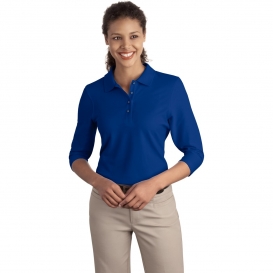 Port Authority L562 Ladies Silk Touch 3/4-Sleeve Polo - Royal ...