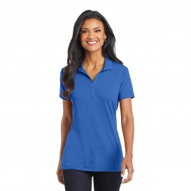 Port Authority L568 Ladies Cotton Touch Performance Polo - Strong Blue