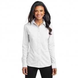 Port Authority L570 Ladies Dimension Knit Dress Shirt - White
