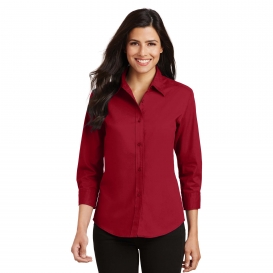 Port Authority L612 Ladies 3/4-Sleeve Easy Care Shirt - Red