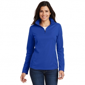 Port Authority L806 Ladies Pinpoint Mesh 1/2-Zip Pullover - True Royal