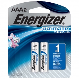 Energizer L92BP-2 Ultimate Lithium AAA Batteries - 2 Batteries