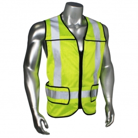 Radians LHV-5-PC-ZR Type R Class 2 Mesh Breakaway Safety Vest - Zipper Closure - Yellow/Lime