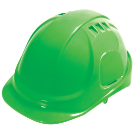 Liberty Safety 1426 DuraShell Vented Cap Style Hard Hats - Ratchet Suspension - Hi-Vis Green